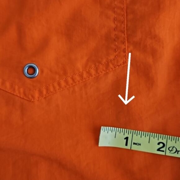 Polo Ralph Lauren Vintage 5" Swim Trunk in Orange and Blue FLAWS | Men's XL - Picture 11 of 15